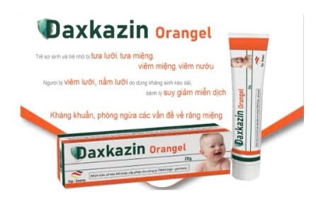 Gel bôi tưa lưỡi Daxkazin Orangel hộp 1 tuýp 20g - Giga Đức