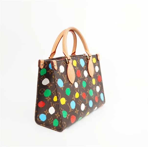 Túi LV onthego hoa nâu chấm bi sz25 (HC) +