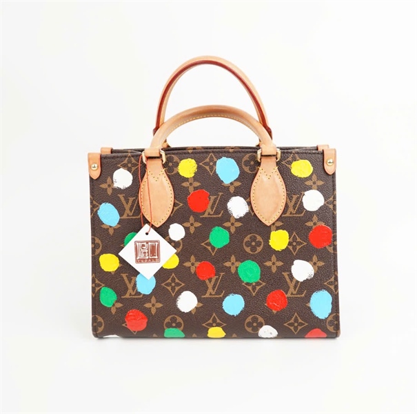 Túi LV onthego hoa nâu chấm bi sz25 (HC) +