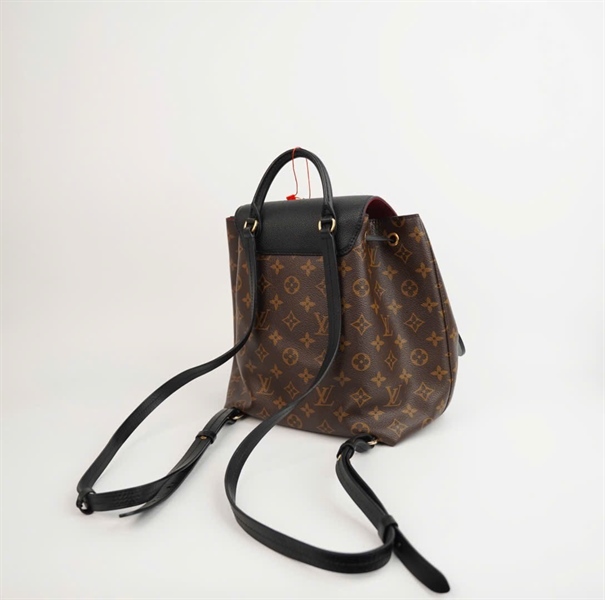 Balo LV Nóe nắp đen hoa nâu ( HC) +