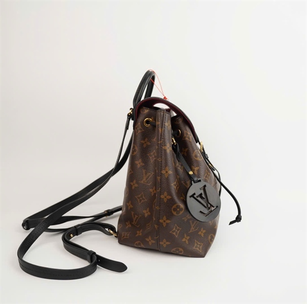 Balo LV Nóe nắp đen hoa nâu ( HC) +