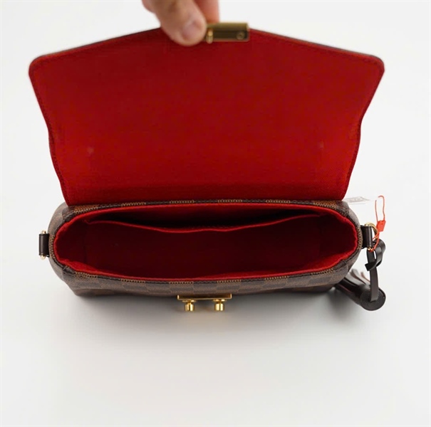 Túi LV Croisette ô vuông nâu lòng đỏ sz22 ( LHT) +