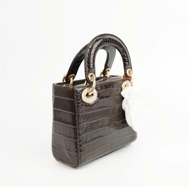 Túi Dior Lady vân đen (02-MA-0158) sz mini ( HC) +