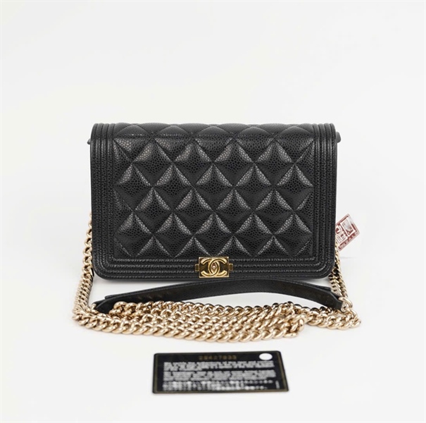 Túi Chanel Boy vân đen ( 29427933) sz18 ( LHT) +