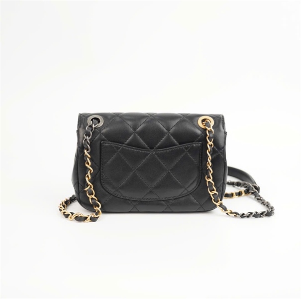 Túi Chanel đen đính cườm sz mini (ECH5G903) ( HC) +