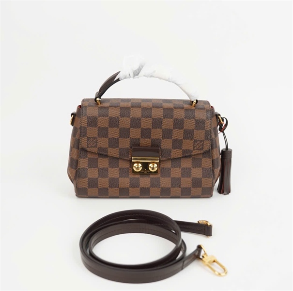 Túi LV Croisette ô vuông nâu lòng đỏ sz22 ( LHT) +