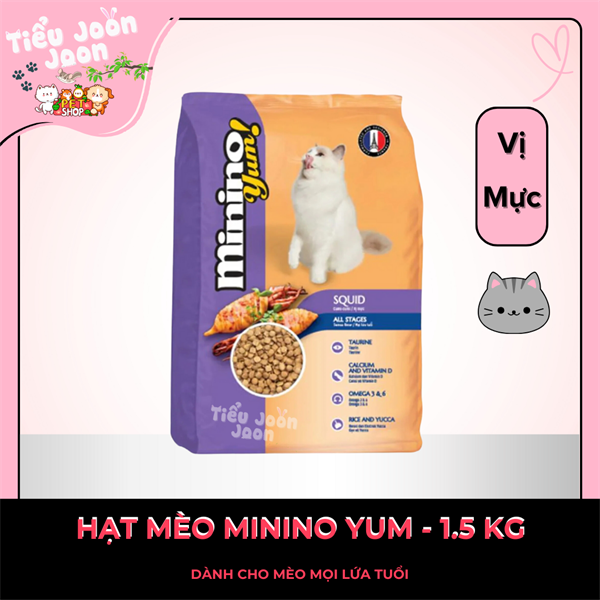 Hạt Mèo Minino Yum Mực 1.5kg