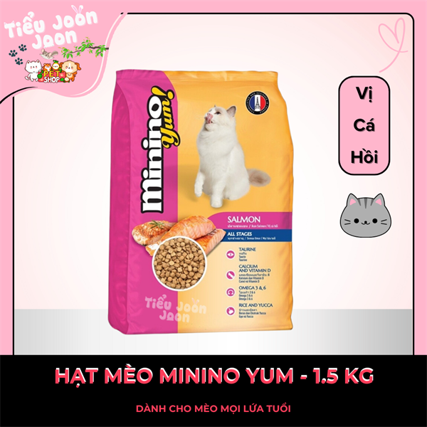 Hạt Mèo Minino Yum Cá Hồi 1.5kg