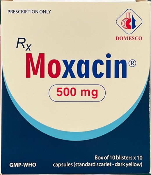 Moxacin (Amoxycillin 500mg) (K*85Hộp 10vỉ x 10viên) - CTCPXNKYT Domesco