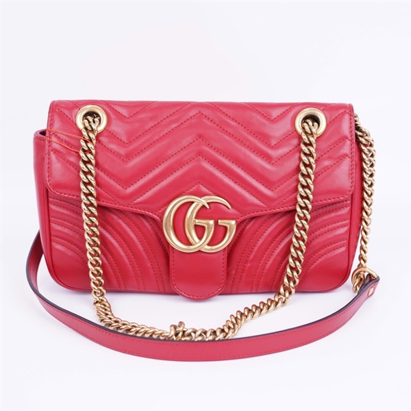 Túi GG marmont đỏ size 25 có lót form (BMC) +