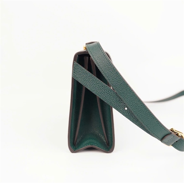 Túi GG xanh rêu khóa vàng size 24 (BMC) +