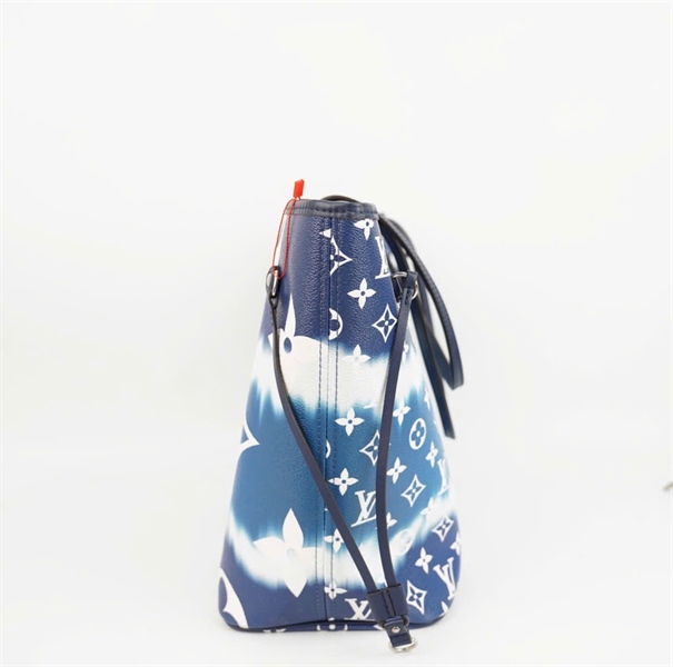 Túi LV neverfull xanh dương kèm ví size 30 (BMC) +