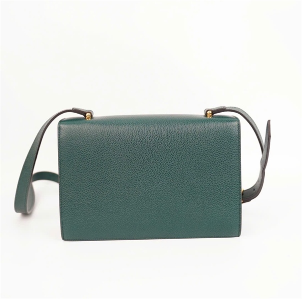 Túi GG xanh rêu khóa vàng size 24 (BMC) +