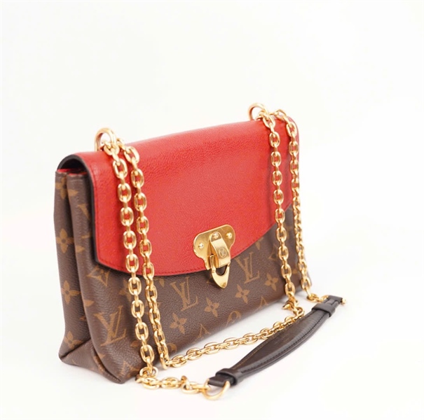 Túi LV Pallas nắp đỏ nền hoa nâu size 26 (BMC) +