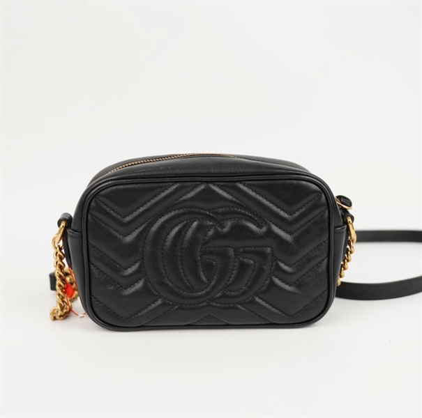 Túi GG đeo chéo đen size 18 (BMC) +