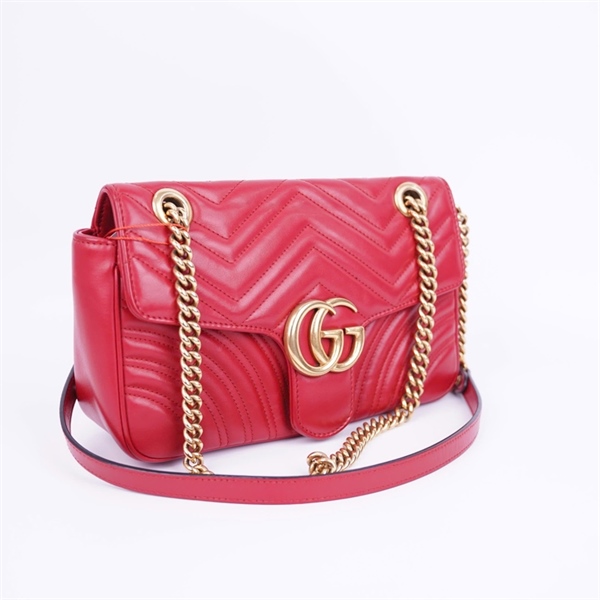 Túi GG marmont đỏ size 25 có lót form (BMC) +