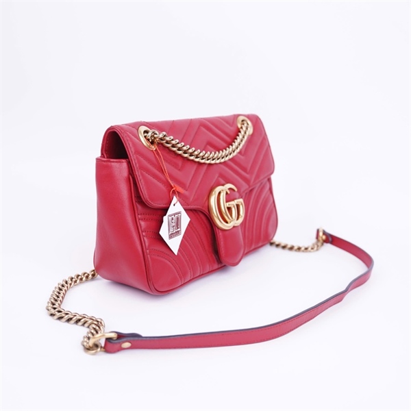 Túi GG marmont đỏ size 25 có lót form (BMC) +