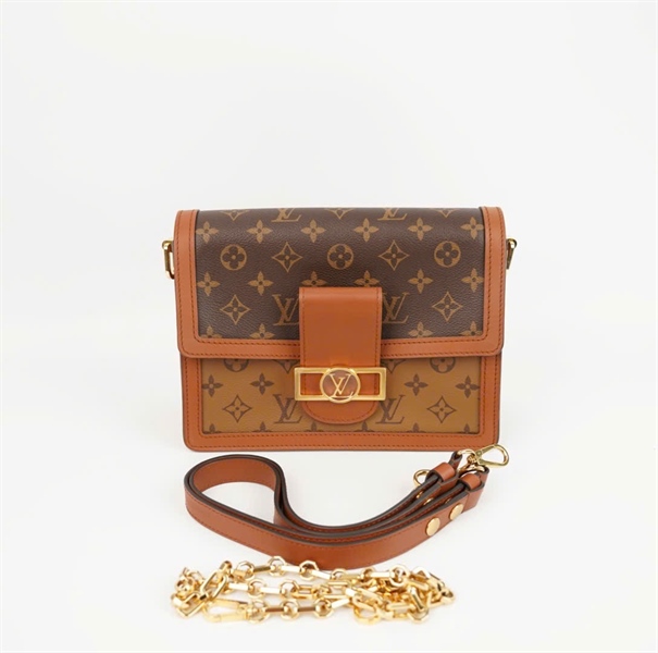 Túi LV Dauphine hoa nâu sz 24 (BMC) +