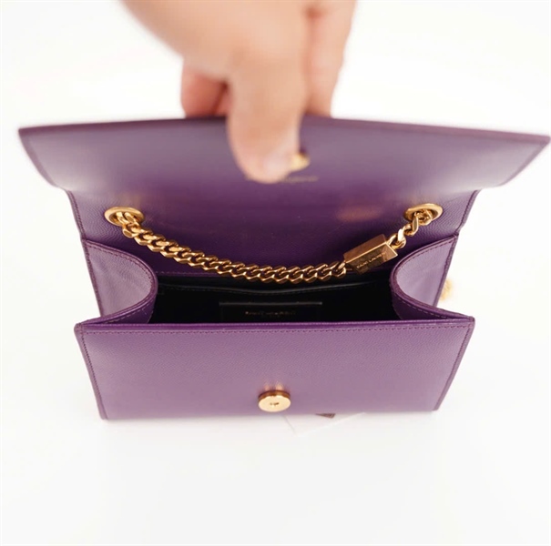 Túi YSL tím size 17 (BMC) +