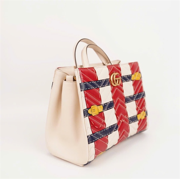 Túi GG Handle trắng đỏ (448054467891) sz26 (BMC) +