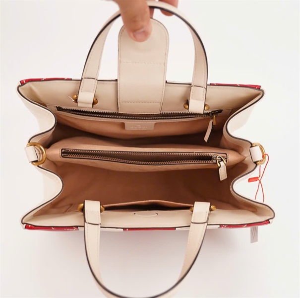 Túi GG Handle trắng đỏ (448054467891) sz26 (BMC) +