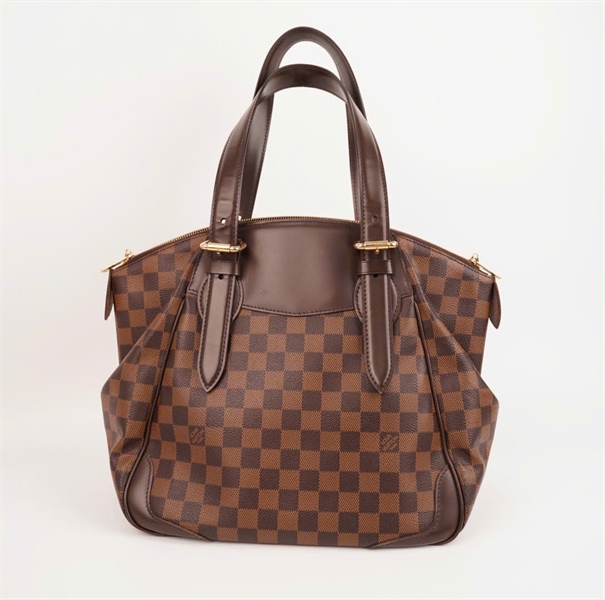 Túi LV Damier ô vuông nâu lòng đỏ size 30 (BMC) +