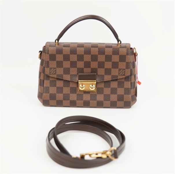 Túi LV Croisette ô vuông nâu vièn đỏ (ML4139) sz23 (BMC) +