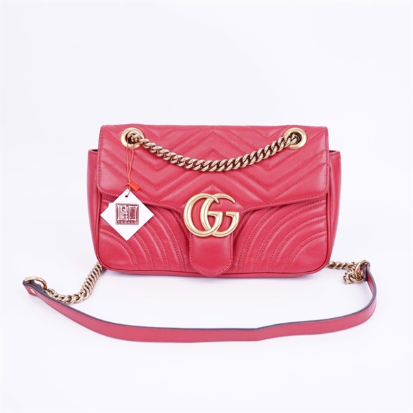 Túi GG marmont đỏ size 25 có lót form (BMC) +