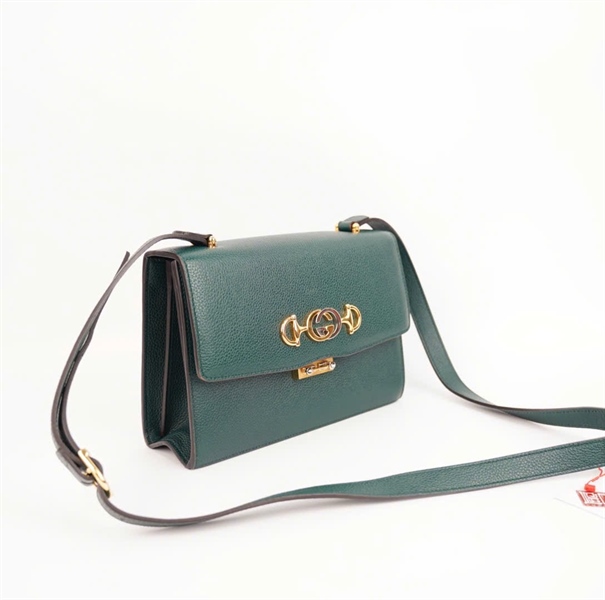 Túi GG xanh rêu khóa vàng size 24 (BMC) +