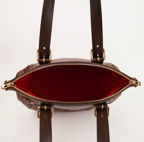 Túi LV Damier ô vuông nâu lòng đỏ size 30 (BMC) +