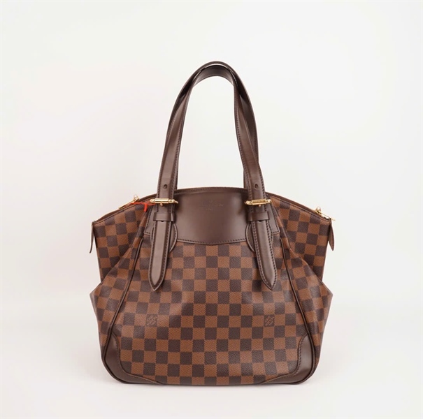 Túi LV Damier ô vuông nâu lòng đỏ size 30 (BMC) +