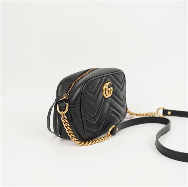 Túi GG đeo chéo đen size 18 (BMC) +