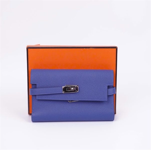 Ví Hermes Kelly xanh stamp C 2018 (BMC) +