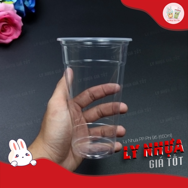 Ly nhựa trơn PP 95 - 650ml Dày