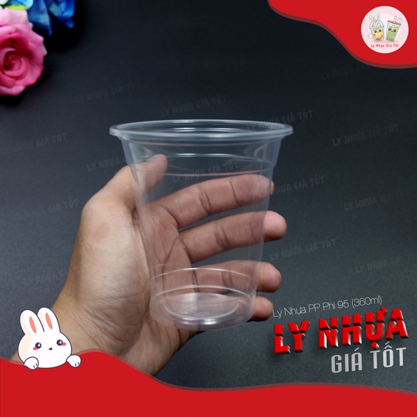 Ly nhựa trơn PP 95 - 360ml Dày