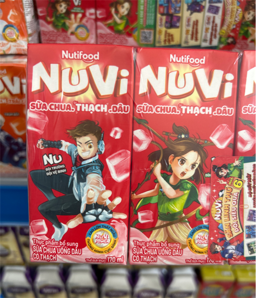 Sữa Nuvi DÂU [ thạch ] 170ml