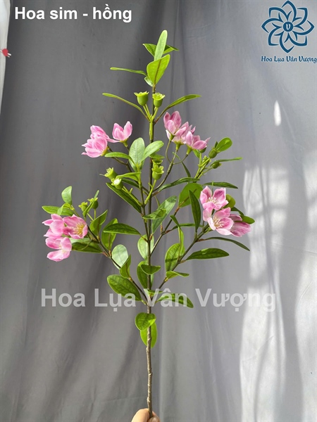 Hoa sim - hồng - Hoa cành dài - Hoa Lụa Vân Vượng