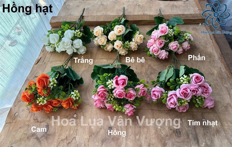 Hồng hạt - Hoa cành ngắn - Hoa Lụa Vân Vượng