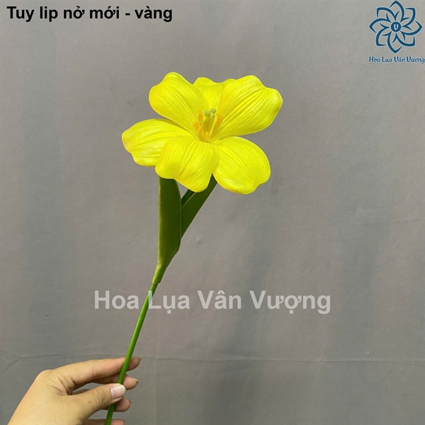 Tuy líp nở mới - vàng - Hoa cành dài - Hoa Lụa Vân Vượng