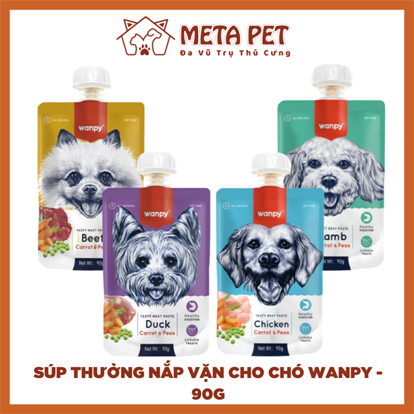 Súp thưởng nắp vặn cho chó Wanpy - 90g