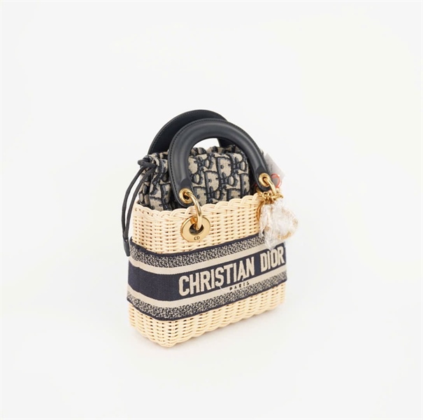 Túi Dior cối có lót màu xám sz17 (HC) +