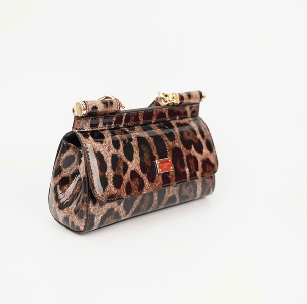 Túi D&G da báo bóng sz 18cm KG+