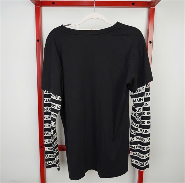 Á thun Balmain đen tay dài KG +