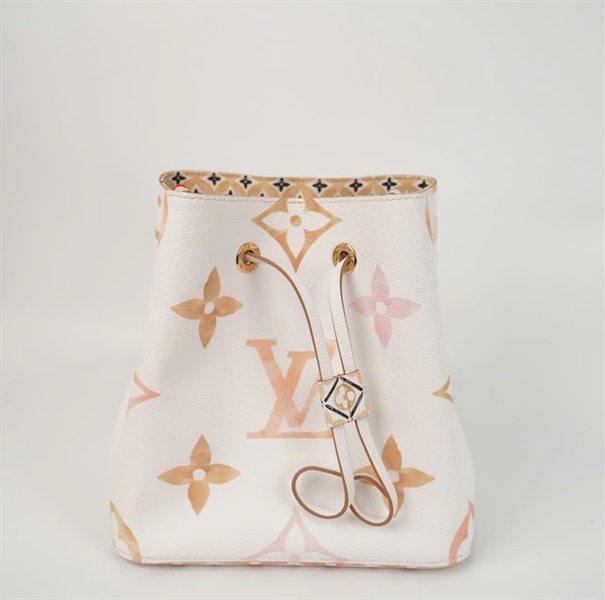 Túi LV nóe hoa vàng nền trắng size 20 +