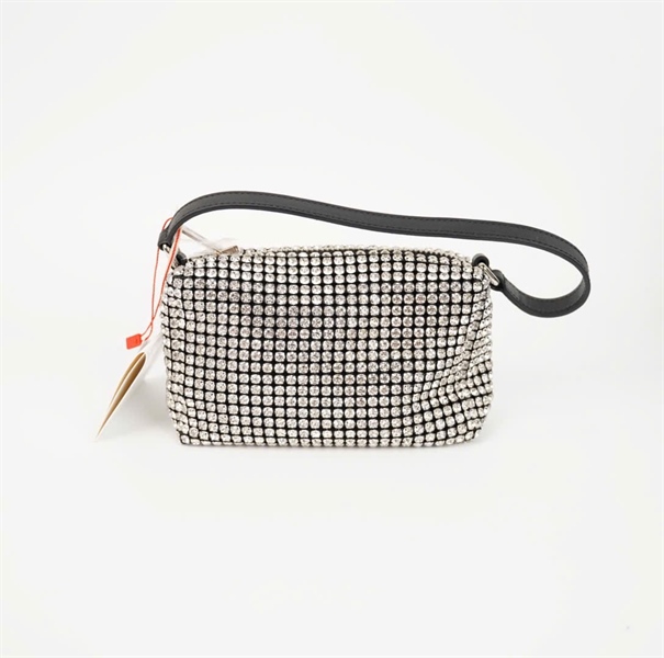 Túi Alexander Wang đen lấp lánh size 17 (Manly) KG+