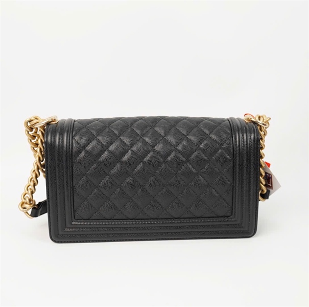 Túi Chanel Boy đen khóa vàng (28009040) +