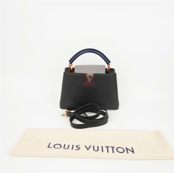 Túi LV capu xanh xám đen size 26 (hthom) +