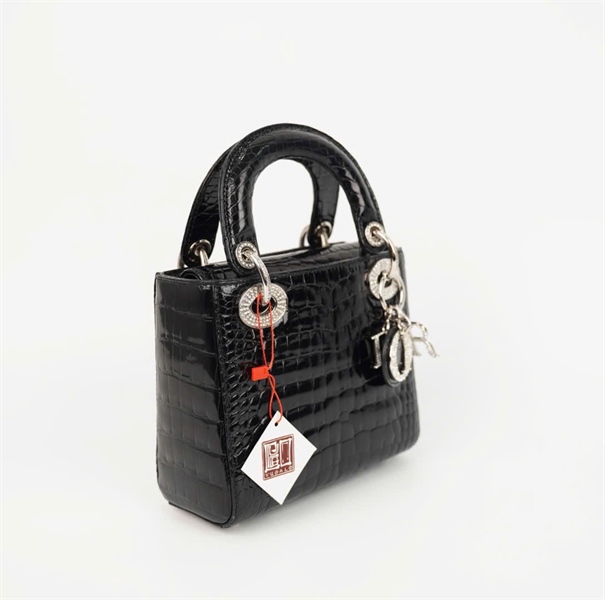 Túi Dior Lady da trăn đen sz mini (HC) +