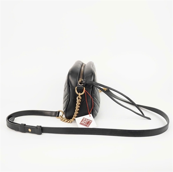 Túi GG vân đen size 23 (Manly) KG+