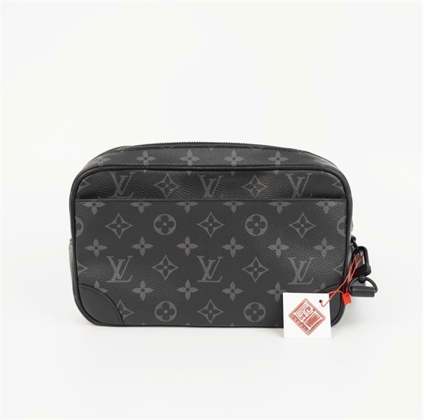 Túi LV Clutch nền đen hoa xám sz22 (KG) +